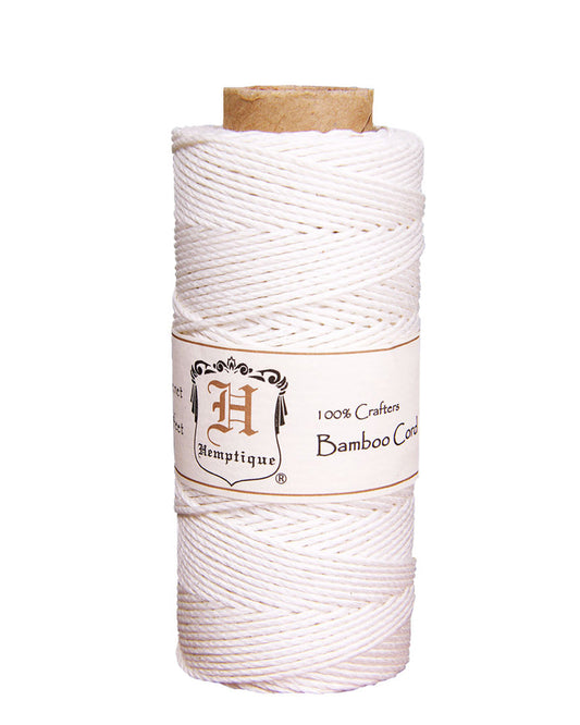 Hemptique Bamboo Cord Spools 50G - White