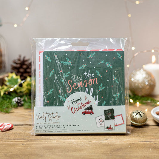 Violet Studios 6x6" Cards & Envelopes - Home for Christmas