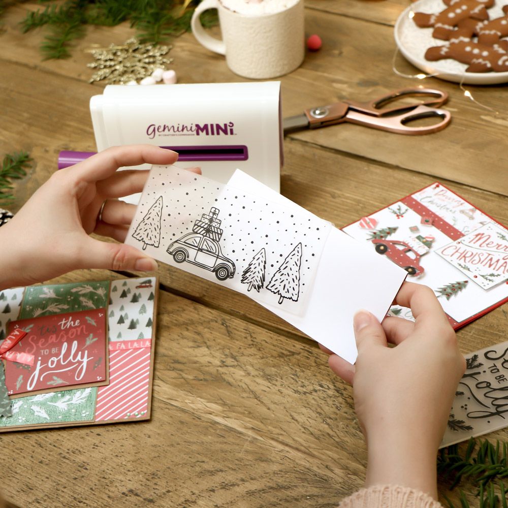 Mini Embossing Folder - Scene - Home for Christmas
