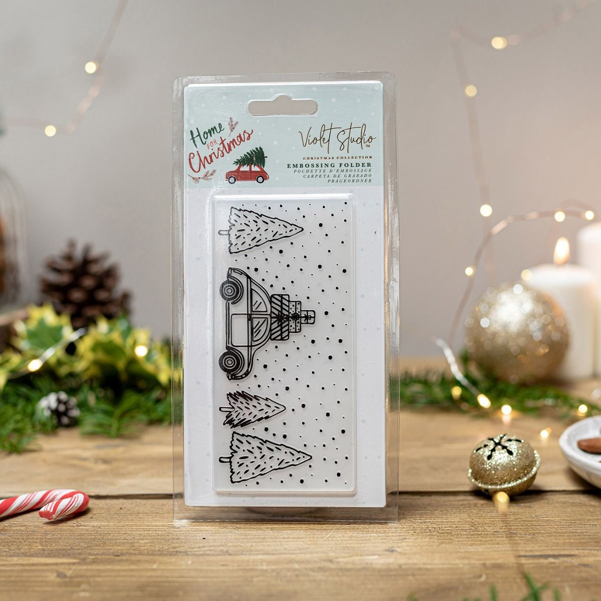 Mini Embossing Folder - Scene - Home for Christmas