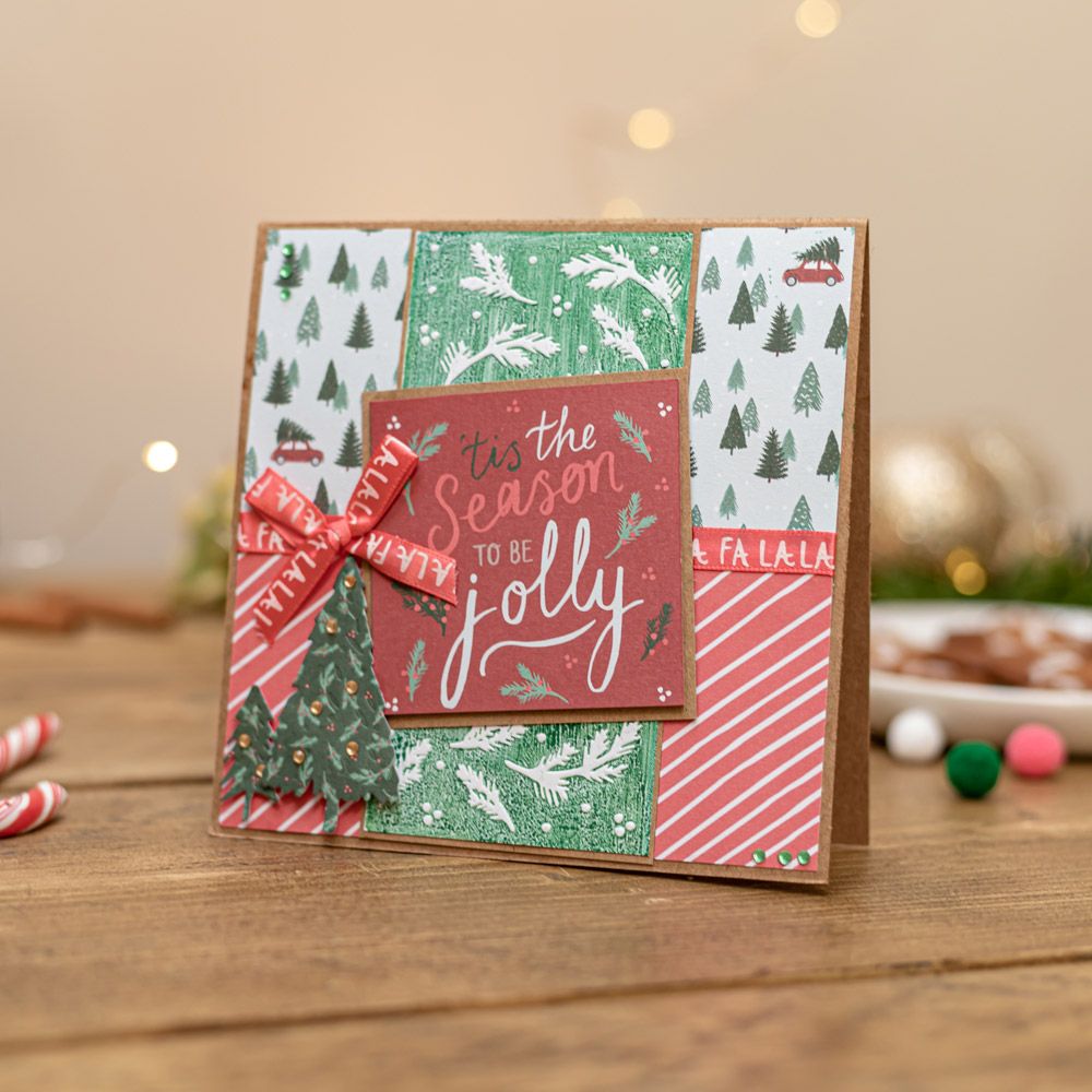 Violet Studios Mini Embossing Folder - Sentiment - Home for Christmas