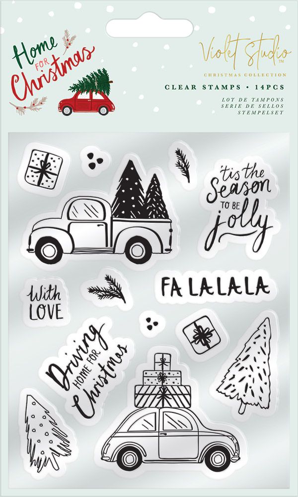 Violet Studios Clear Stamp Set - Home for Christmas
