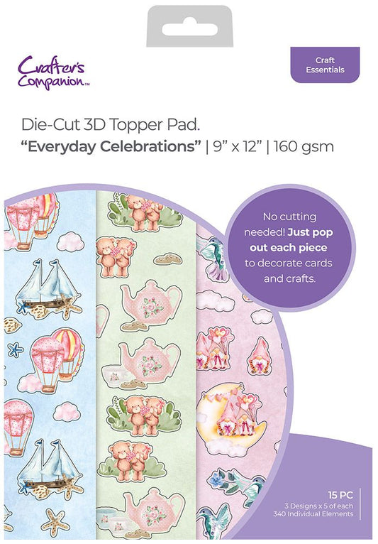 Crafters Companion 12" x 9" 3D Topper Pad - Everyday Celebrations