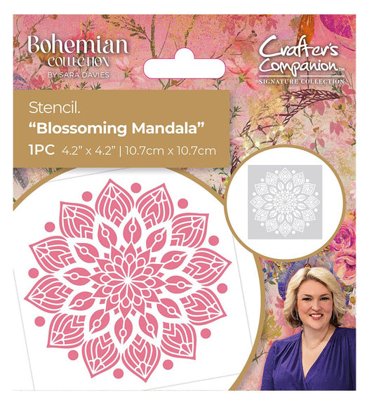 Sara Signature Bohemian Stencil - Blossoming Mandala