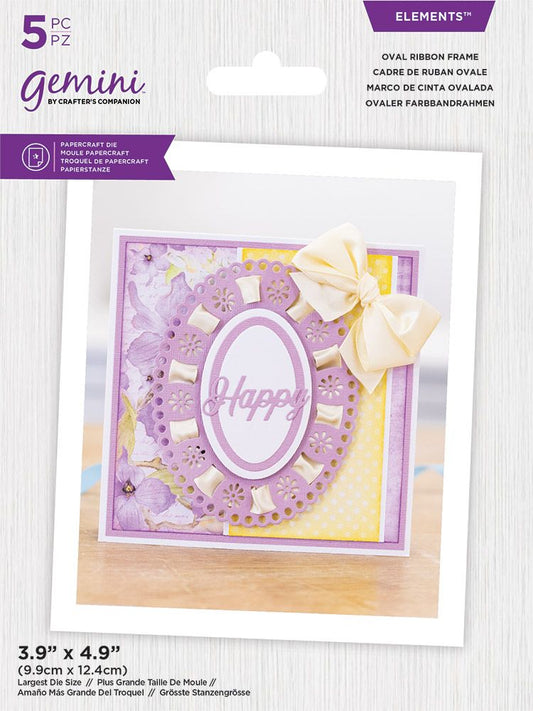 Gemini - Elements - Oval Ribbon Frame