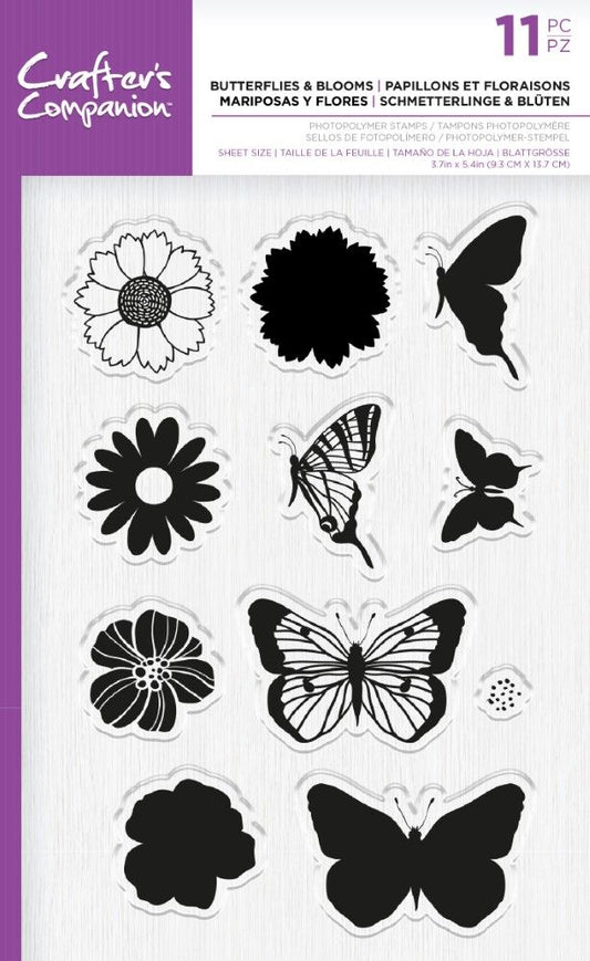 Crafters Companion Photopolymer Stamp - Butterflies & Blooms