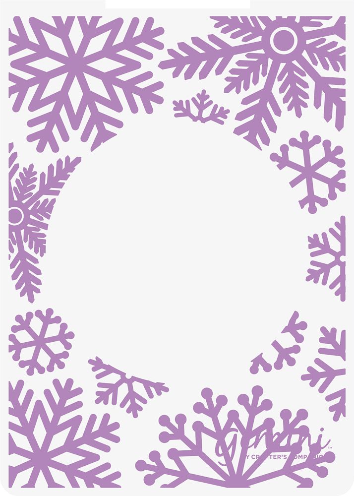 Gemini 5 x 7 Embossing Folder - Snowflake Kisses