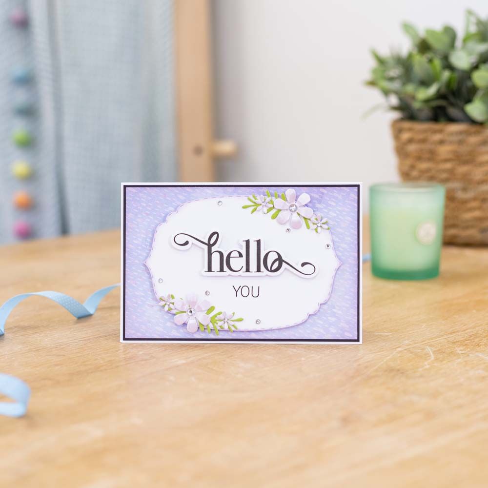 Gemini Christmas Fancy Sentiments Stamp and Die - Hello You