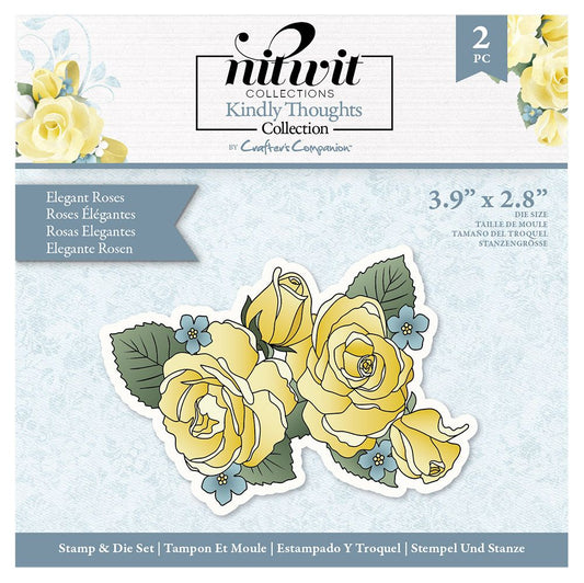 Nitwit Kindly Thoughts Stamp and Die - Elegant Roses