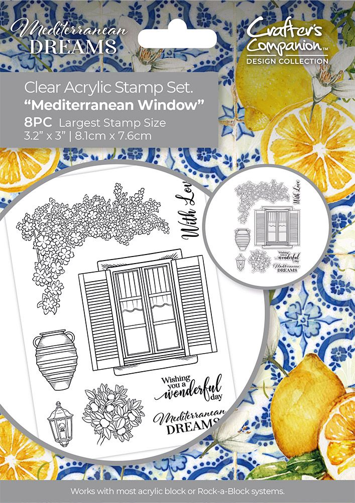 Mediterranean Dreams Clear Acrylic Stamp Set - Mediterranean Window