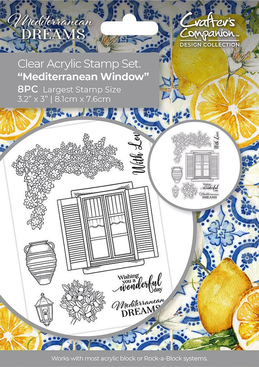 Mediterranean Dreams Clear Acrylic Stamp Set - Mediterranean Window