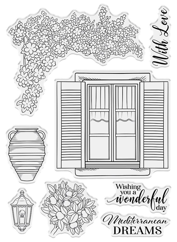 Mediterranean Dreams Clear Acrylic Stamp Set - Mediterranean Window