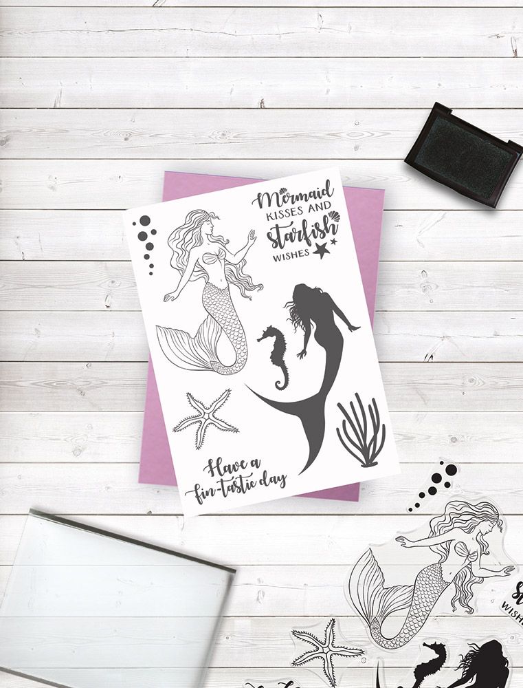 Crafters Companion Photopolymer Stamp - Mermaid Kisses