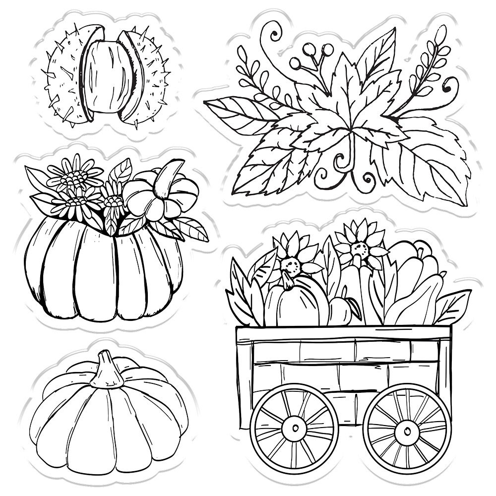 Natures Garden Autumn Blessings Collection Acrylic Stamp - Pumpkin Patch