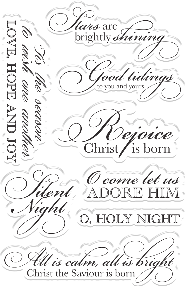 O Holy Night Clear Acrylic Stamp - Good Tidings