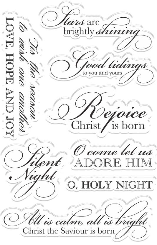 O Holy Night Clear Acrylic Stamp - Good Tidings