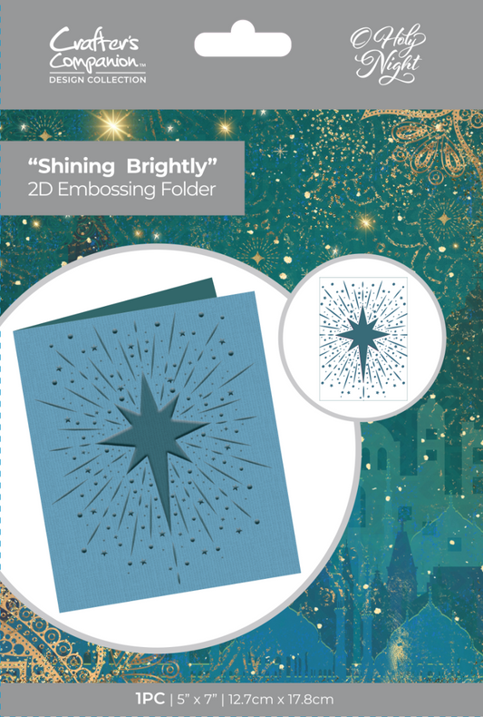 O Holy Night Embossing Folder - Shining Brightly