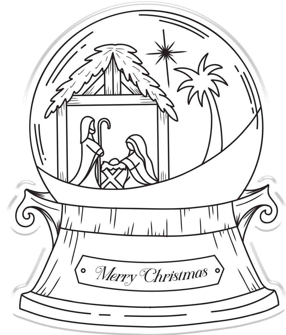 O Holy Night Stamp and Die - Away in a Manger