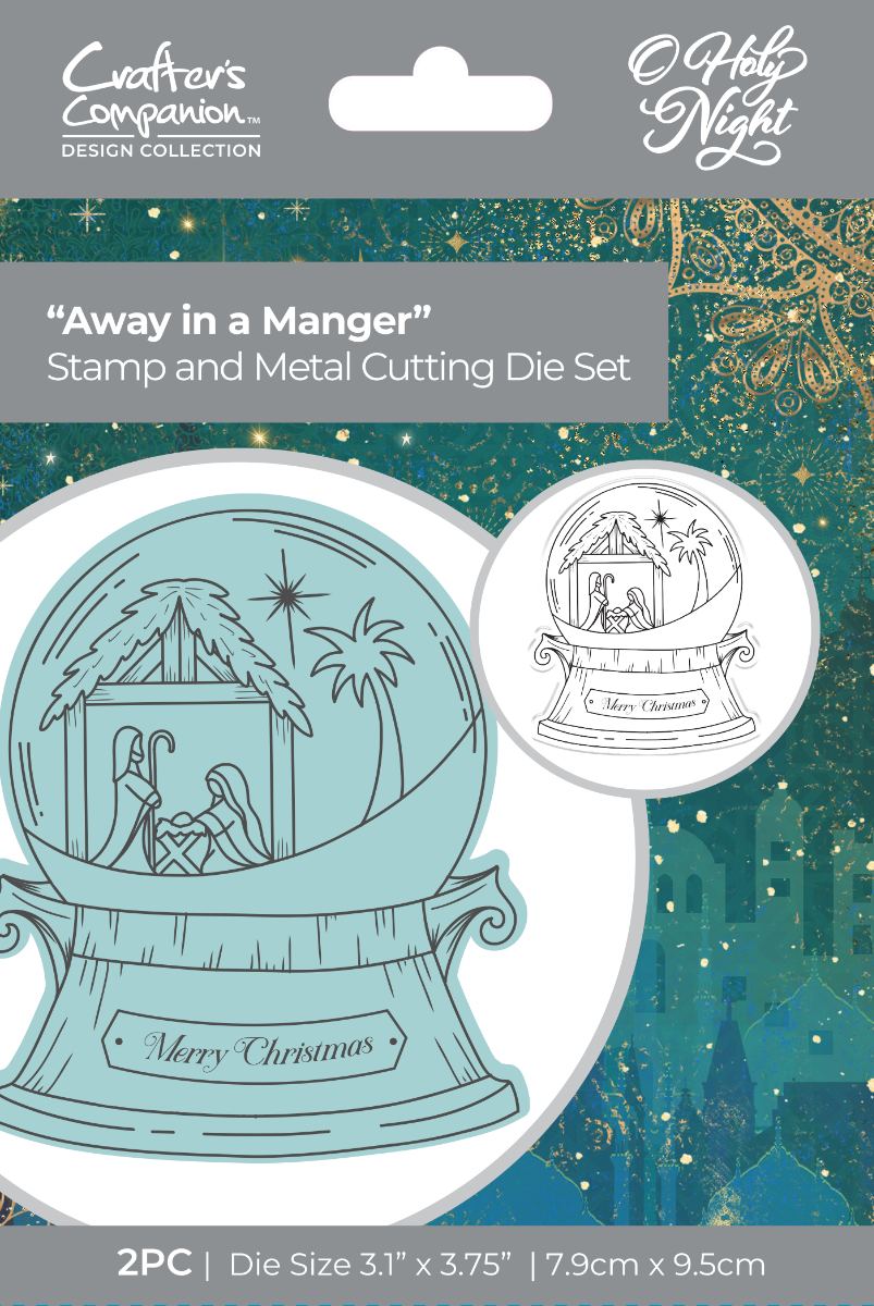 O Holy Night Stamp and Die - Away in a Manger
