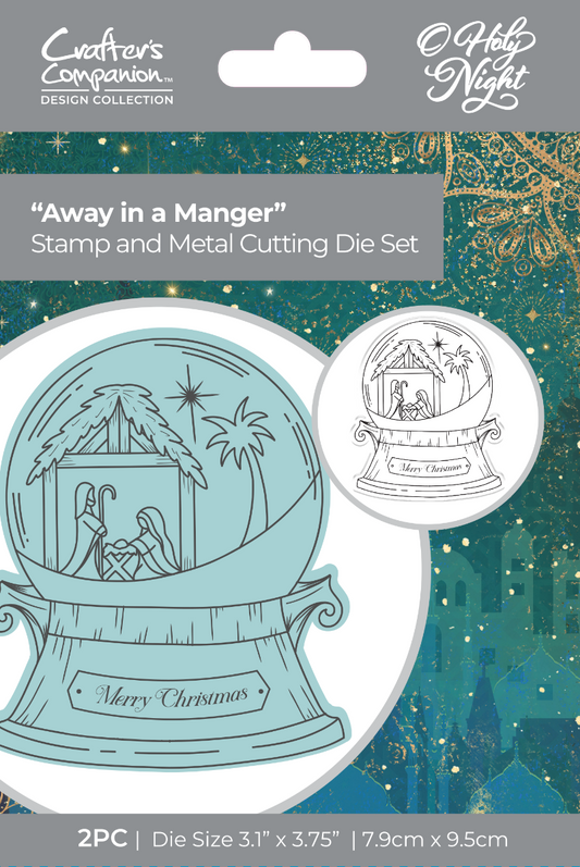 O Holy Night Stamp and Die - Away in a Manger