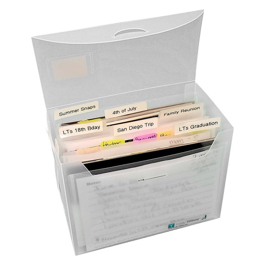 4" x 6" Fab File w/6 file folders, notecards & labels