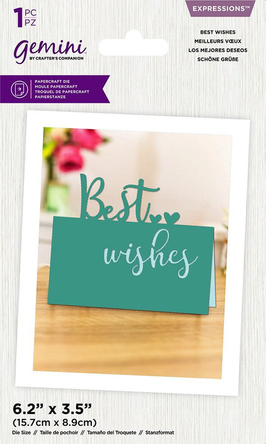 Gemini - Metal Die - Expressions - Best wishes