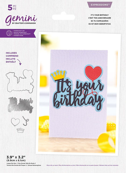 Gemini Metal Die Expressions - Its Your Birthday