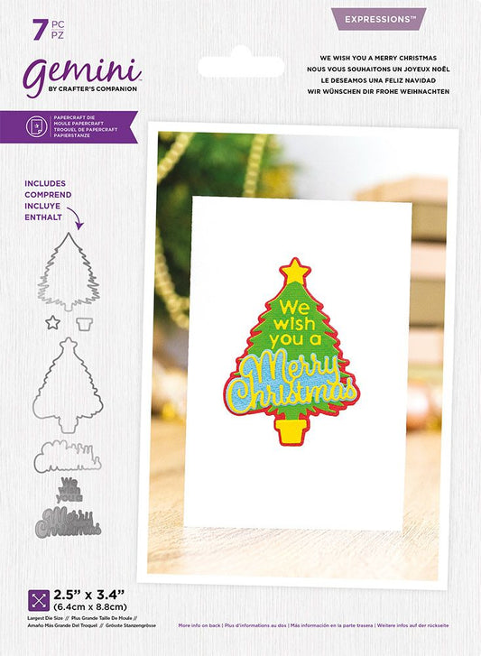 Gemini Layerable Sentiments Christmas Expressions Die - We Wish You A Merry Christmas