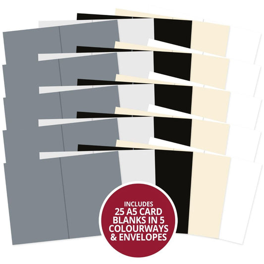 Hunkydory A5 Card Blanks & Envelopes - Monochromes