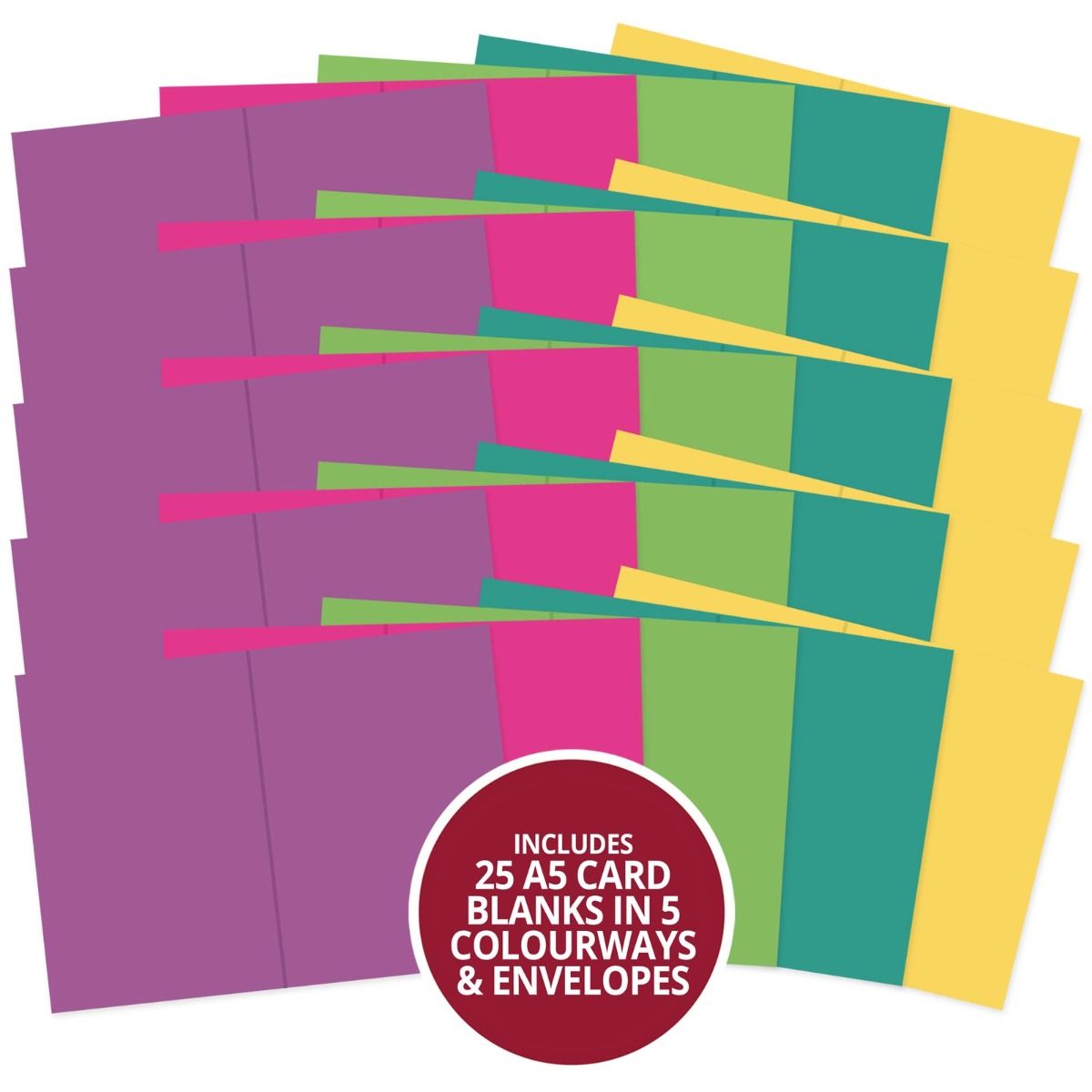 Hunkydory A5 Card Blanks & Envelopes - Brights