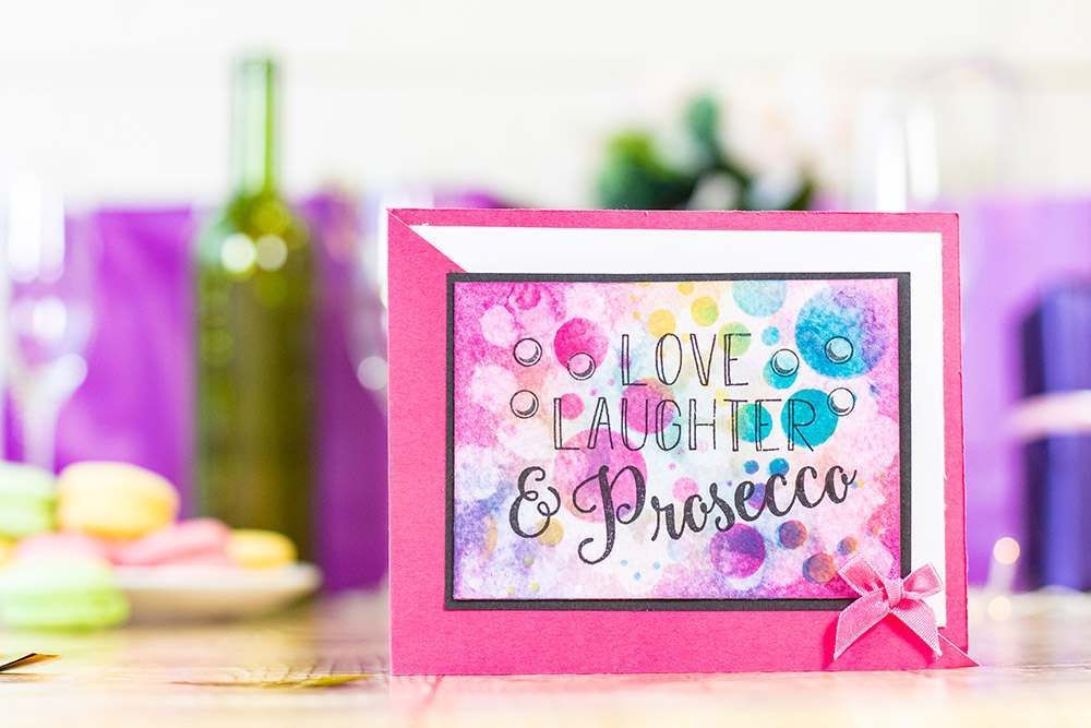 Crafters Companion Clear Acrylic Stamps - Laughter and Prosecco