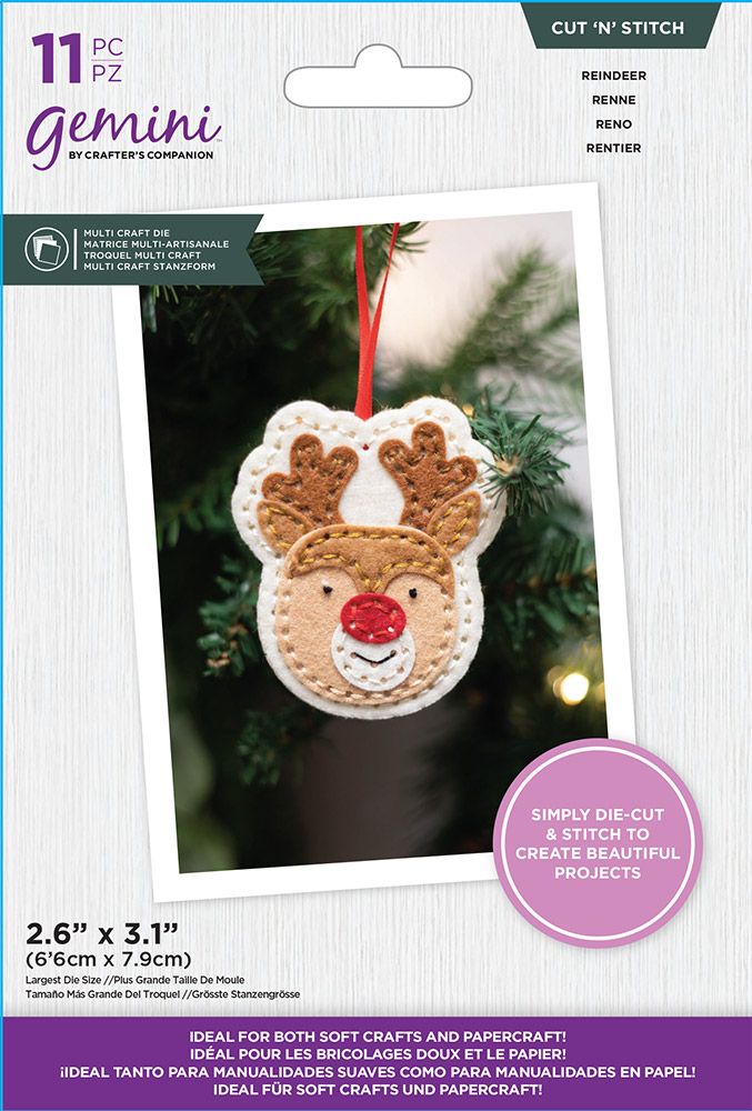Gemini - Multi Media Dies - Cut ‘N’ Stitch Reindeer