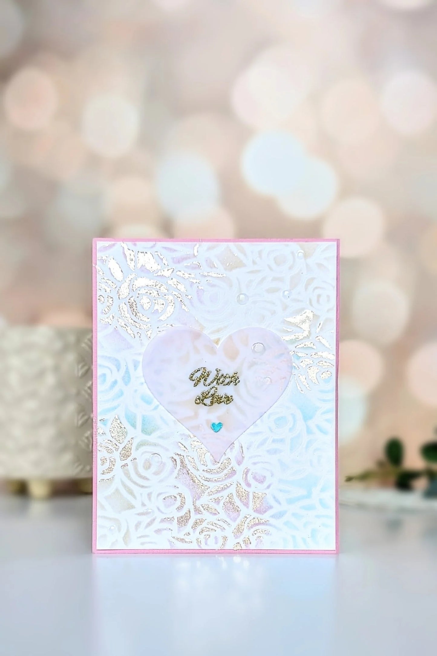 Rose Garden Background Stencil, 5 x 6.75 inches