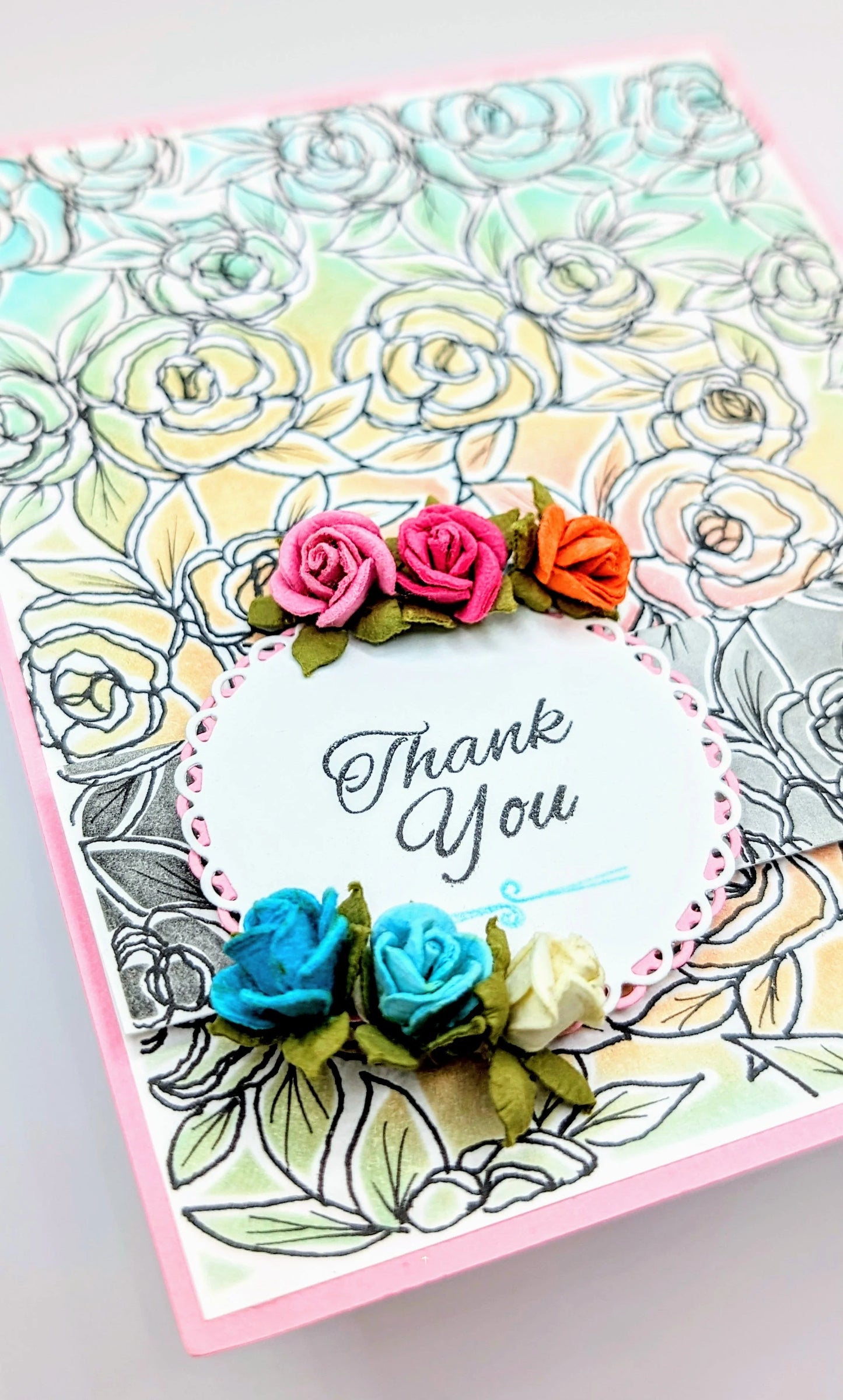 Rose Garden Background Stencil, 5 x 6.75 inches