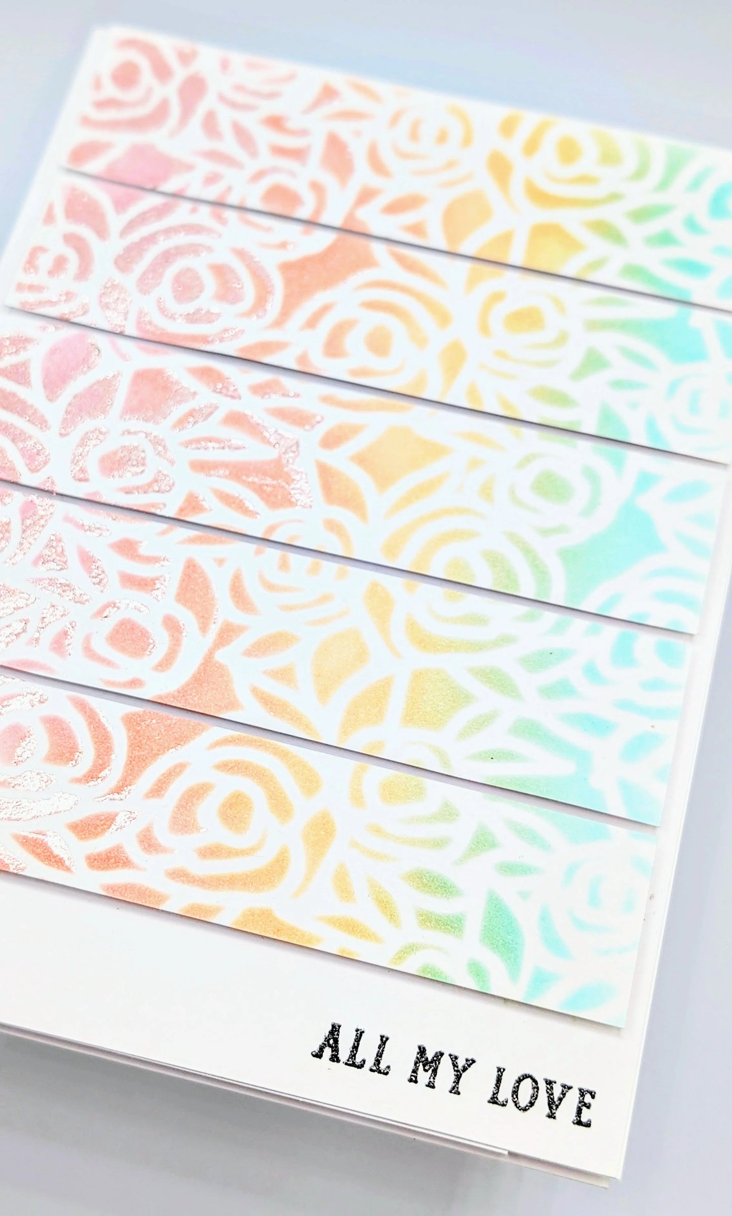 Rose Garden Background Stencil, 5 x 6.75 inches