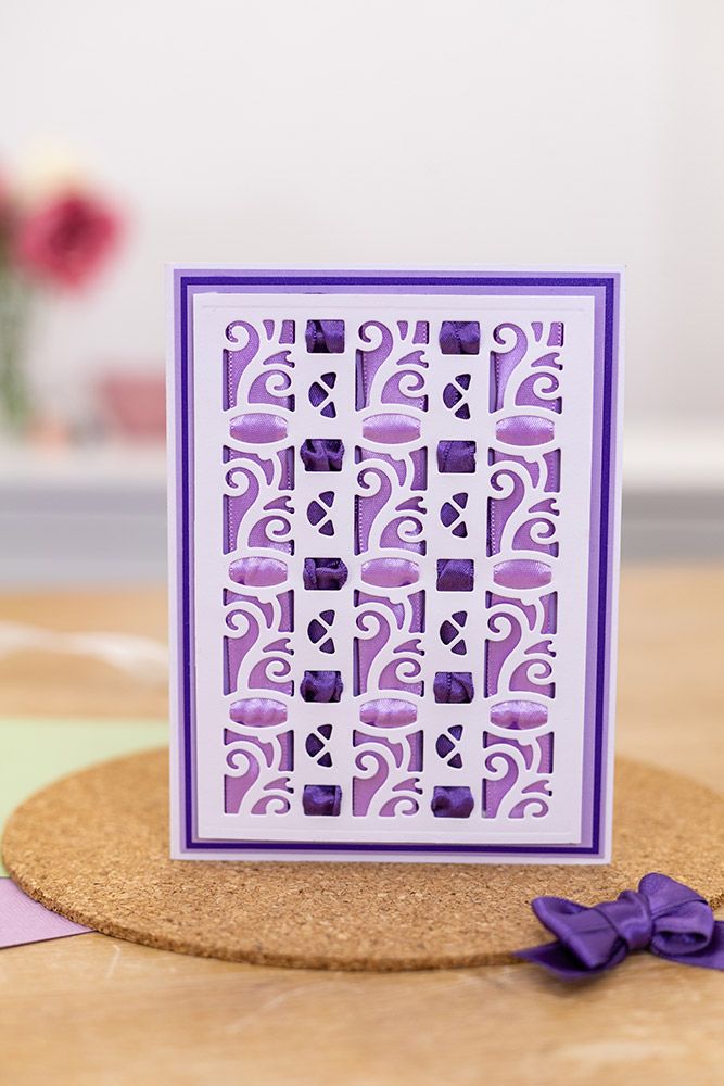 Gemini Create-a-card Ribbon Threading Die - Baroque Swirls