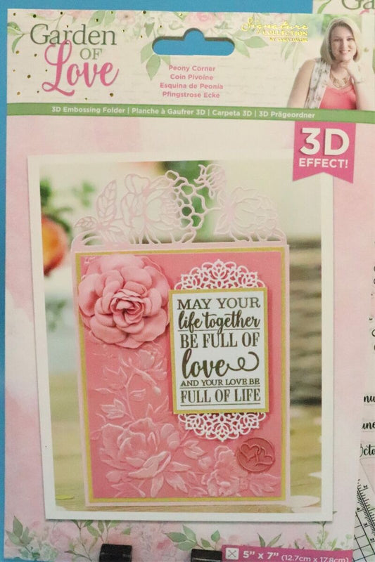 Garden of Love 3D Embossing Folder - Peony Corner
