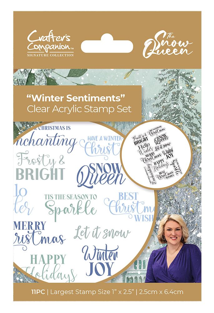 Sara Signature The Snow Queen Clear Acrylic Stamp - Winter Sentiments