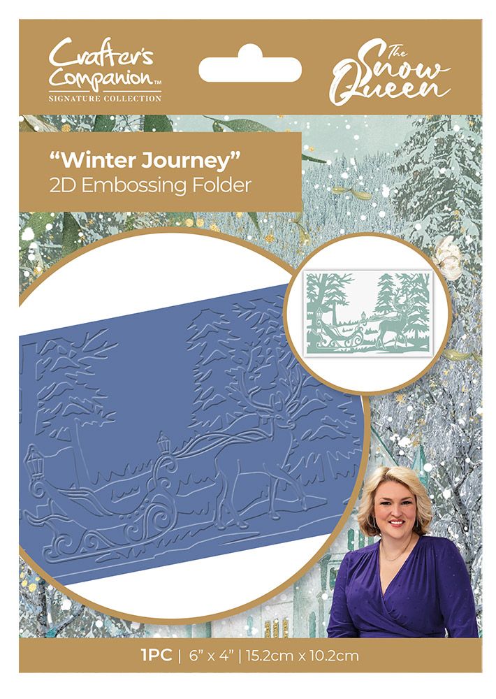 Sara Signature The Snow Queen 2D Embossing Folder - Winter Journey