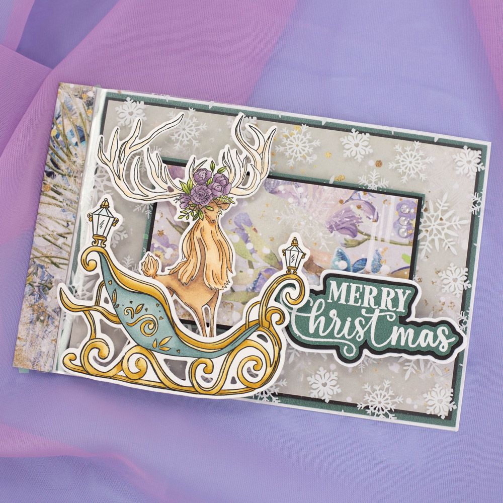 Sara Signature The Snow Queen Stamp and Die - Midnight Sleigh Ride