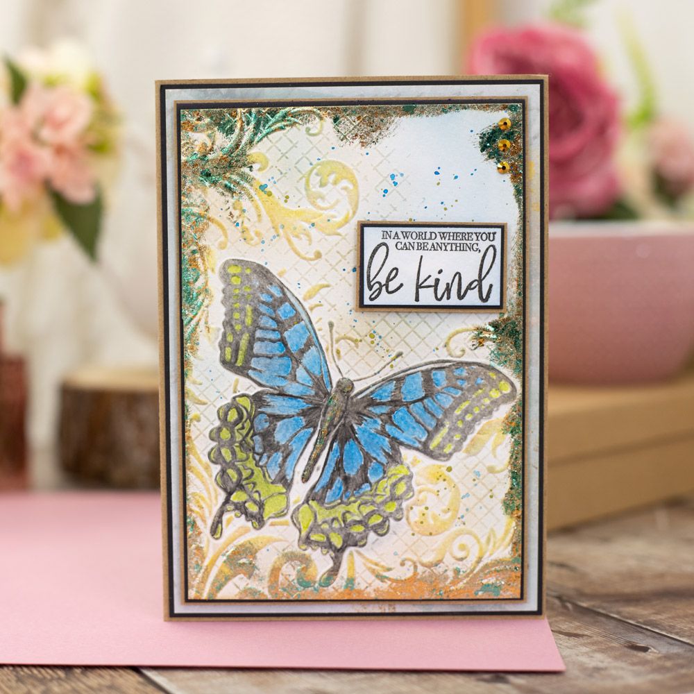 Sara Signature - Vintage Butterflies- 3D Embossing Folder - In Flight