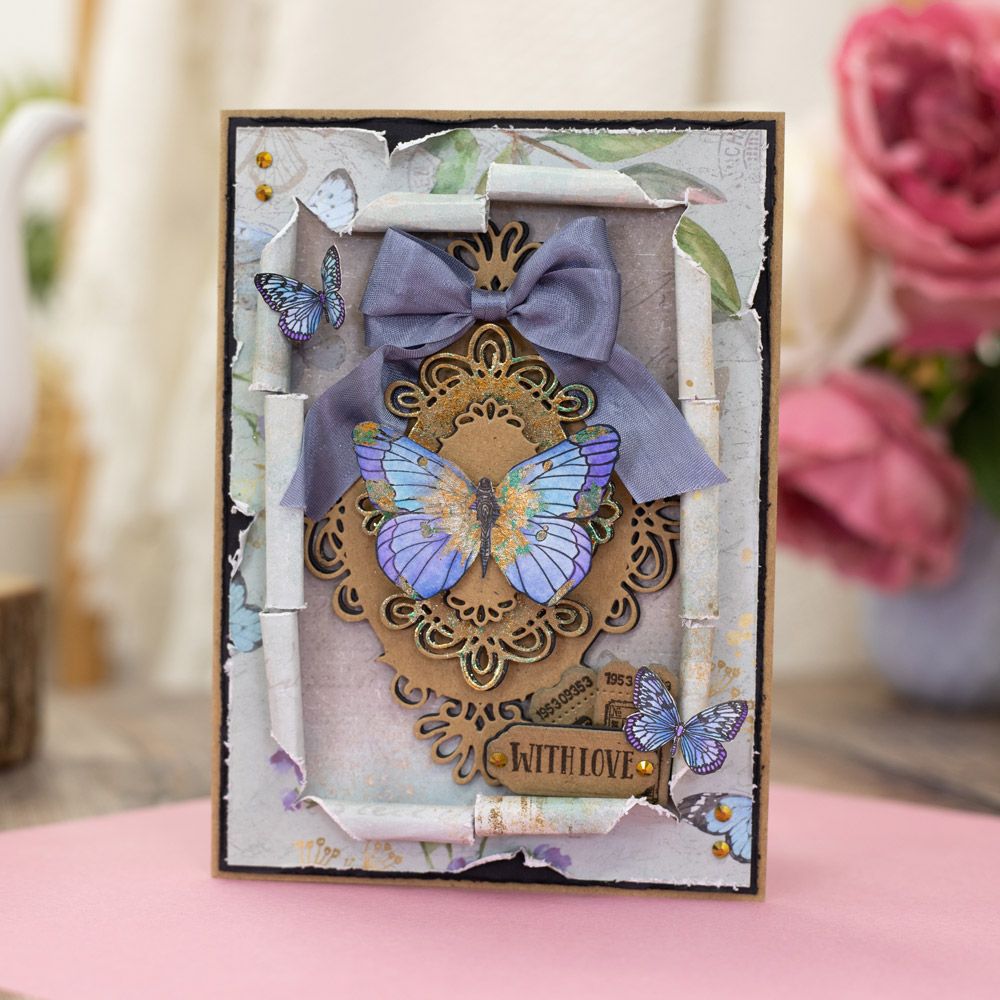 Sara Signature - Vintage Butterflies - Metal Die - Opulent Frame