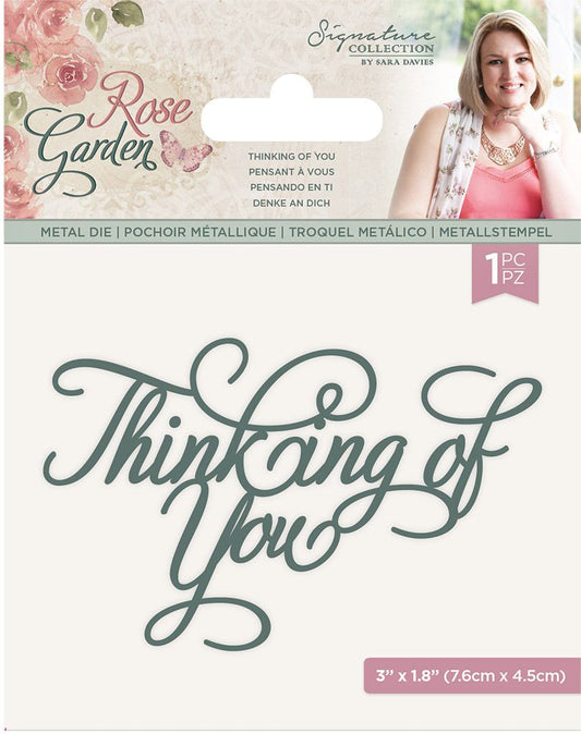 Sara Signature Rose Garden Metal Die - Thinking of You