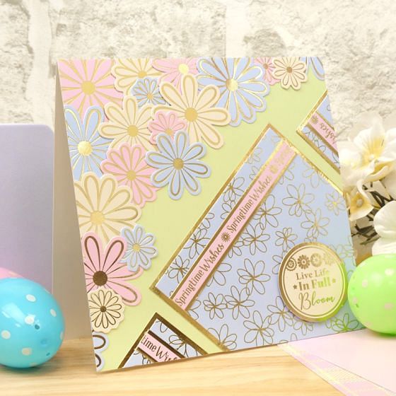 Spring Sensation Elegance Scored Card Blanks 6" x 6" and A5