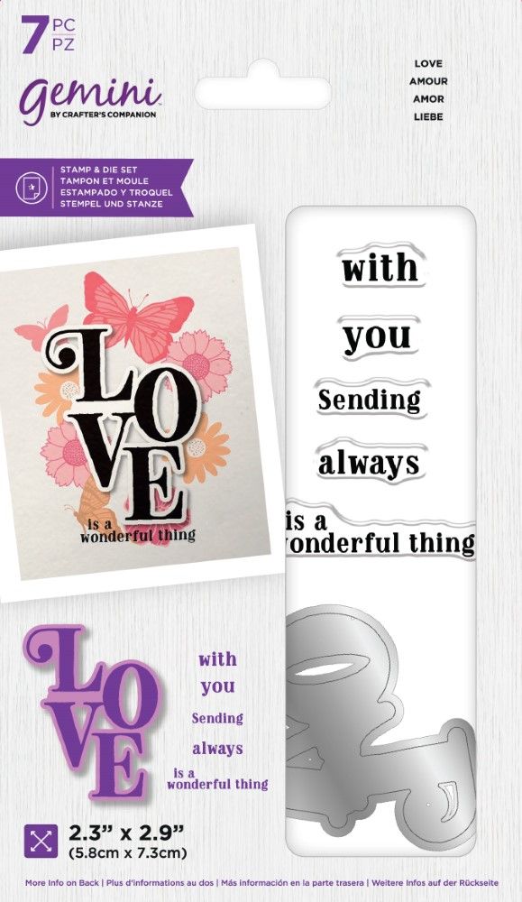 Gemini - Stamp & Die Set - Love