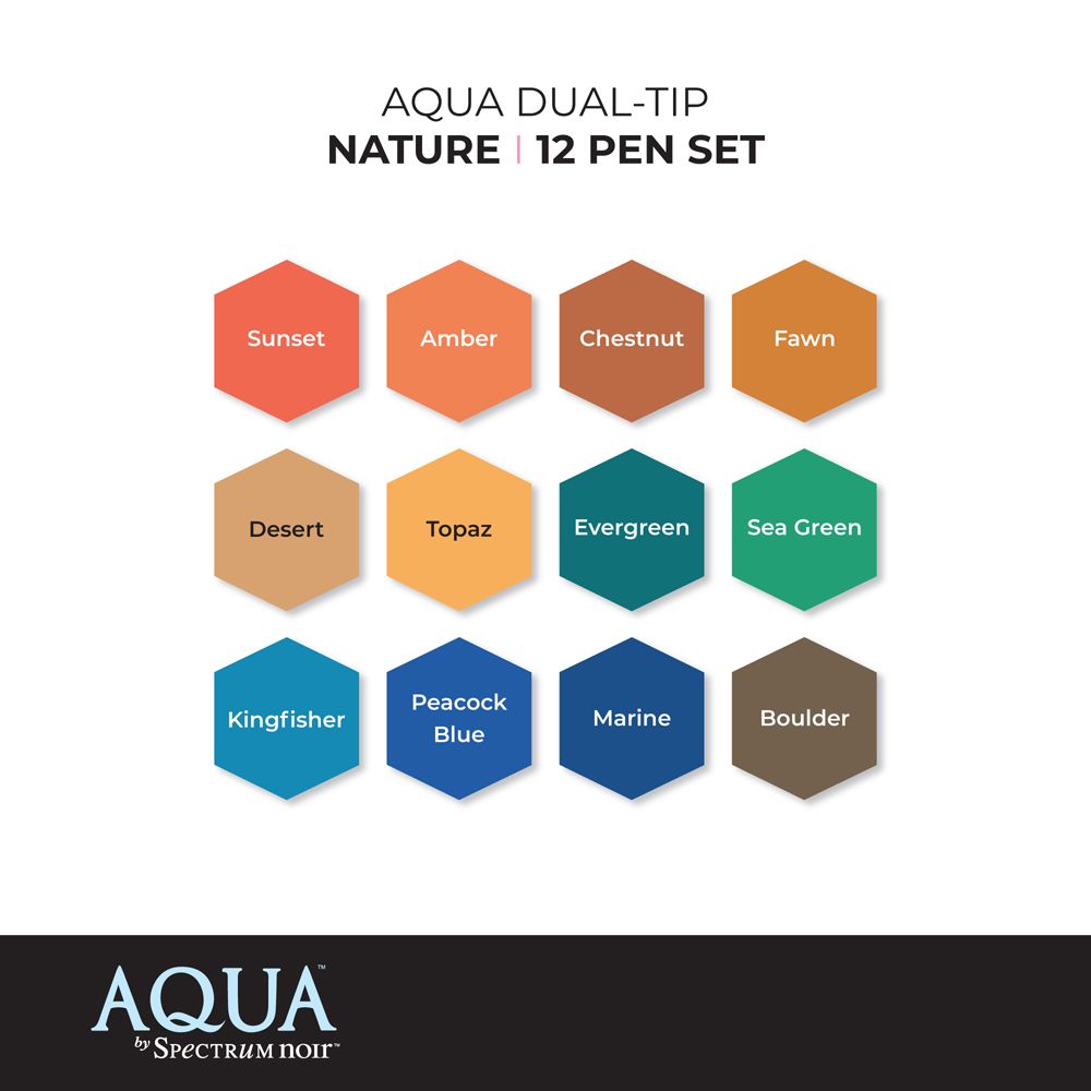 Spectrum Aqua 12pc Marker Set - Nature