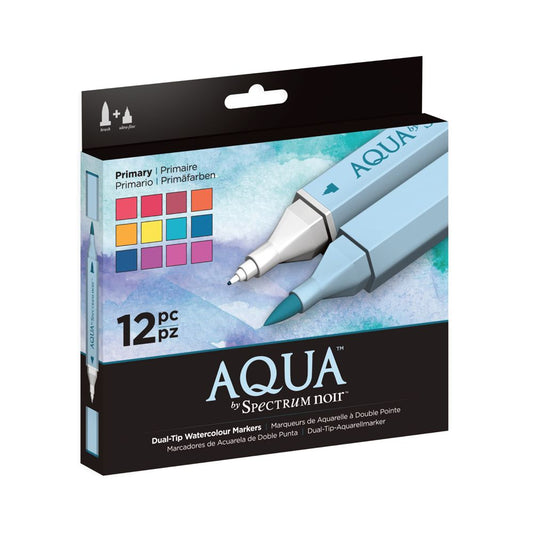 Spectrum Aqua 12pc Marker Set - Primaries