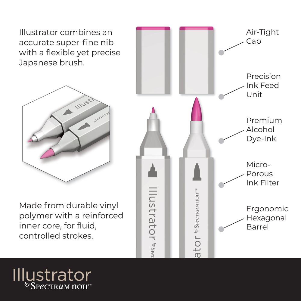 Spectrum Noir - Illustrator Marker Set - Sketching - 12pc Set