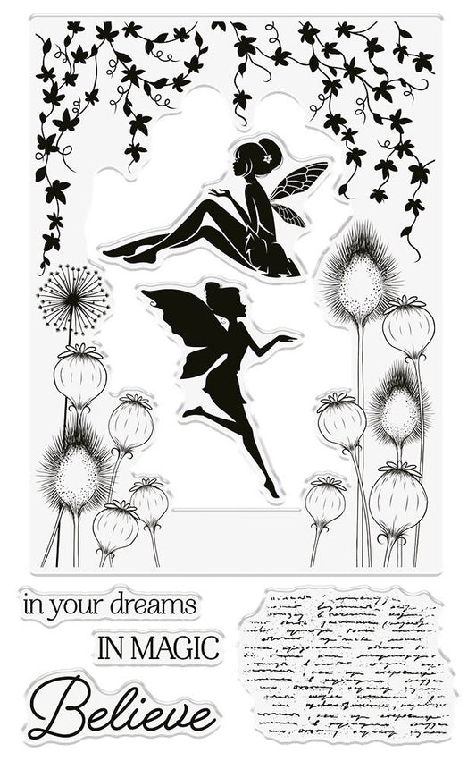 Crafters Companion Clear Acrylic Stamp - Fairy Glade