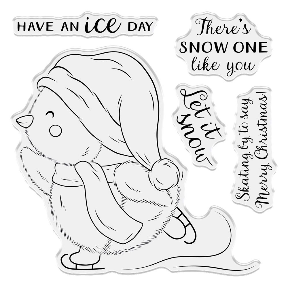 Crafters Companion Cute Penguin Stamps - Have an Ice Day